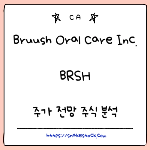Read more about the article Bruush Oral Care Inc. 주가 전망 주식 분석 BRSH